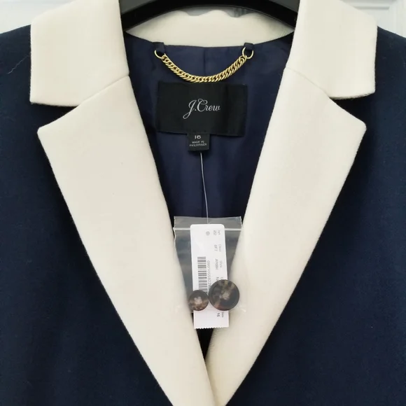 J.Crew Contrast Lapel Topcoat in Double-Serge Wool - Picture 4 of 4